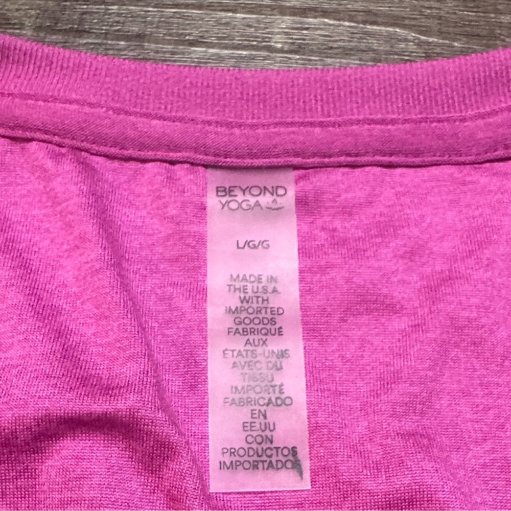 BEYOND YOGA Featherweight Daydreamer Spacedye Pink Long Sleeve Tee Top T-shirt - Picture 6 of 8